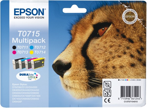 T 0715 Tintenpatrone Multipack 4-farbig
