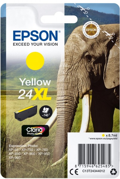 24XL Claria Photo HD Tintenpatrone gelb