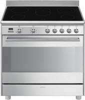 SCD91CMX9 Elektroherd mit Glaskeramikfeld edelstahl, 115 l, 90 cm breit, A, 5 Kochzonen