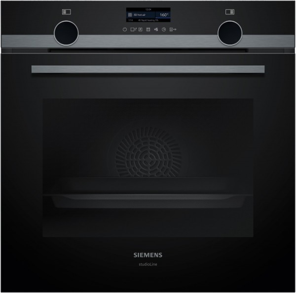 HB479G5A7F Einbaubackofen schwarz, 71 l, Pizza-Stufe, schnelles Vorheizen, pyrolytische Selbstreinigung, 59,4 cm breit, A+, iQ500