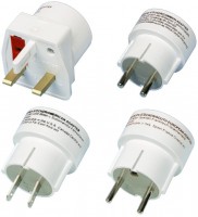 RS 4 W Reisesteckerset Steckdosenadapter weiß