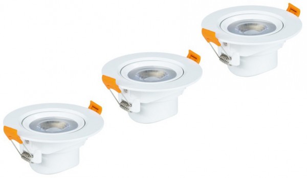 LED-Einbaustrahler 5W (3er-Set) weiß