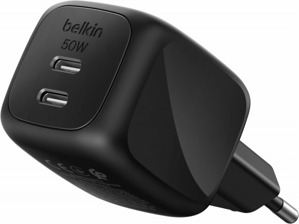 BoostCharge Pro Dual USB-C (50W) GaN Ladegerät schwarz