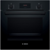 HBF133BA1 Einbaubackofen schwarz, 66 l, schnelles Vorheizen, Rückwand katalytisch beschichtet, 59,4 cm breit, A, Serie 2