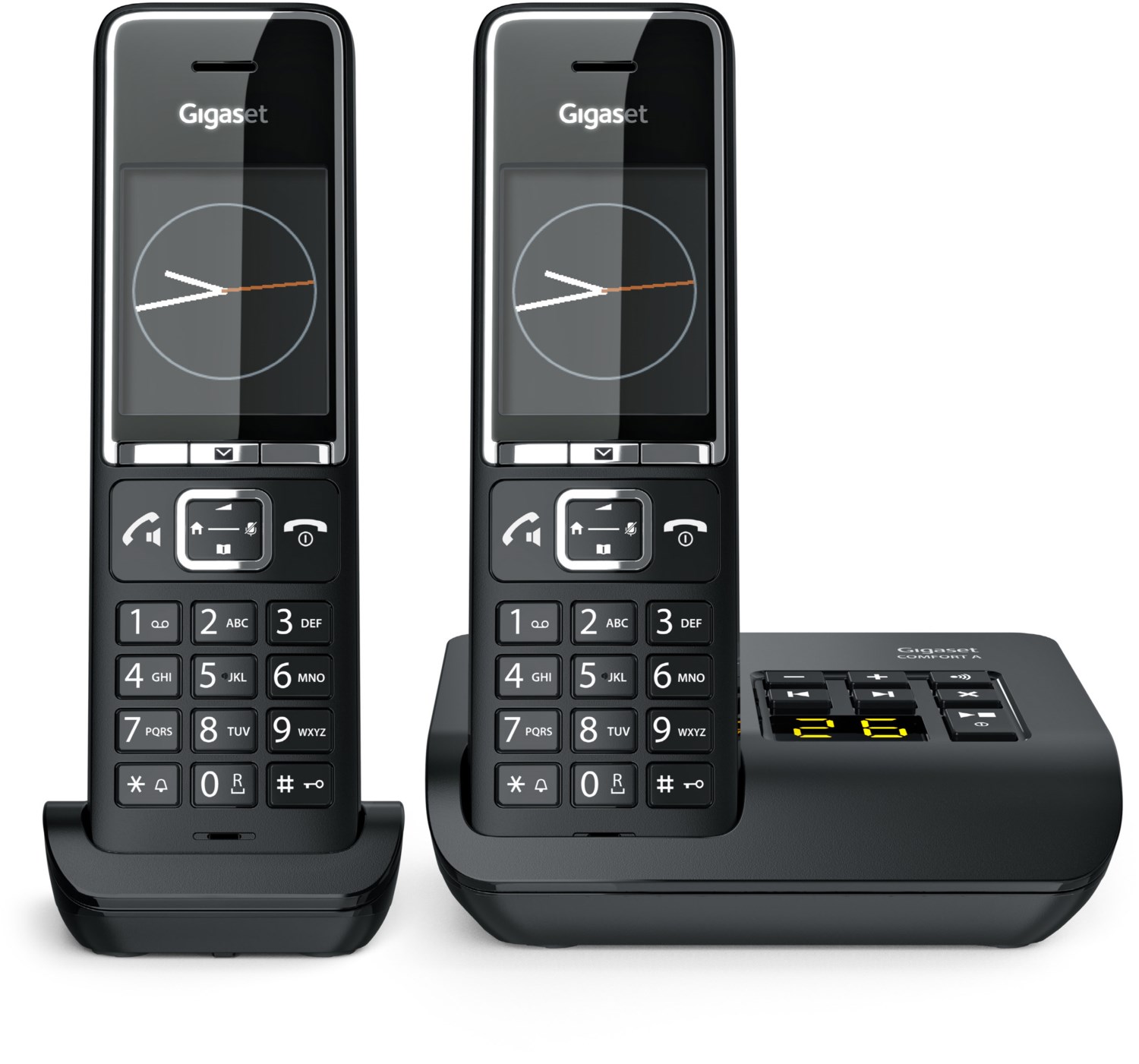 Comfort 550A duo Schnurlostelefon mit Anrufbeantworter schwarz/chrom
