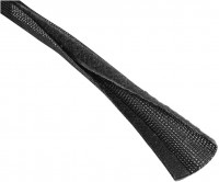 Flexibler Gewebe-Kabelschlauch 20-40mm (1,8m) schwarz