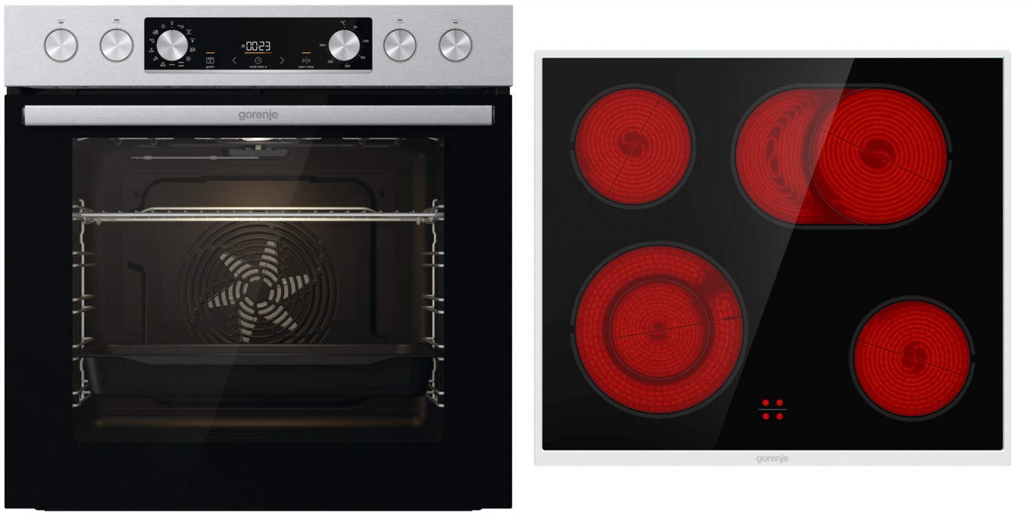 Image of Power Set 2 Herdset bestehend aus BC6737E02X + ECD643BX edelstahl/cleansteel + edelstahl