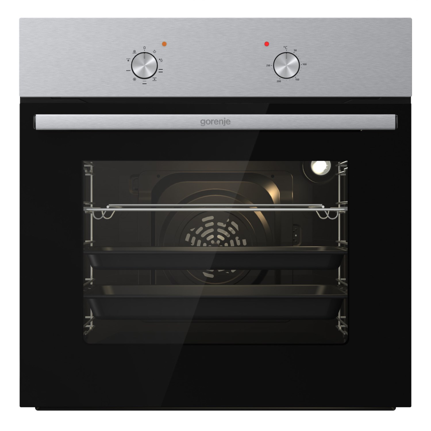 Image of BO671703AX Einbaubackofen edelstahl, 73 l, Pizza-Stufe, 59,5 cm breit, A