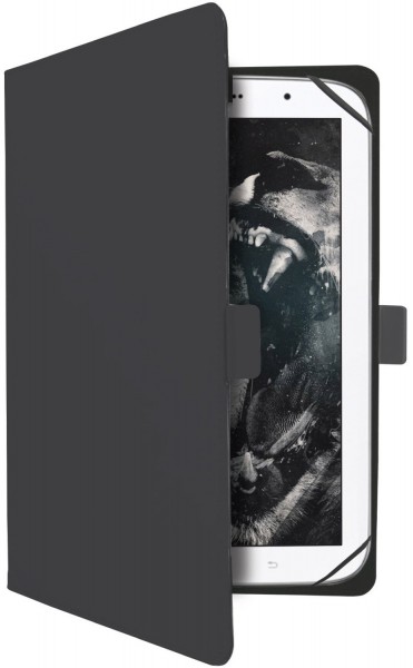 Book Folio Universal 7" Tablet-Cover mit Stand schwarz