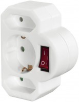 Steckdosenadapter 3-fach weiß