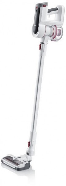 HV 7166 Akku-Stielsauger weiß/rot, 120 W, 60 min Laufzeit, 0,4 l Staubvolumen, Elektro-Bodenbürste