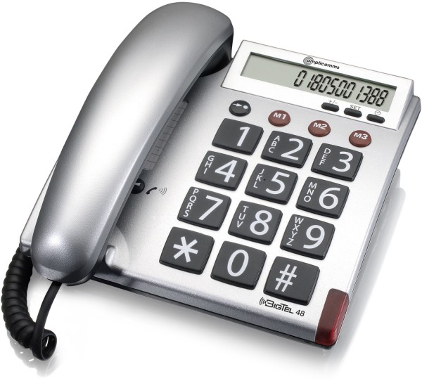BigTel 48 Schnurgebundenes Telefon silber