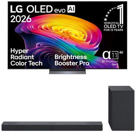 Image of OLED77C68LA 195 cm (77") OLED evo AI TV inkl. DSC9S.DDEULLM Soundbar + Subwoofer