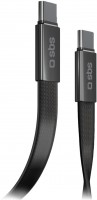 USB Type-C Kabel Flat (1m) schwarz