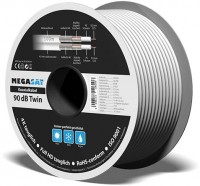 Koaxialkabel 90dB Twin (100m) weiß