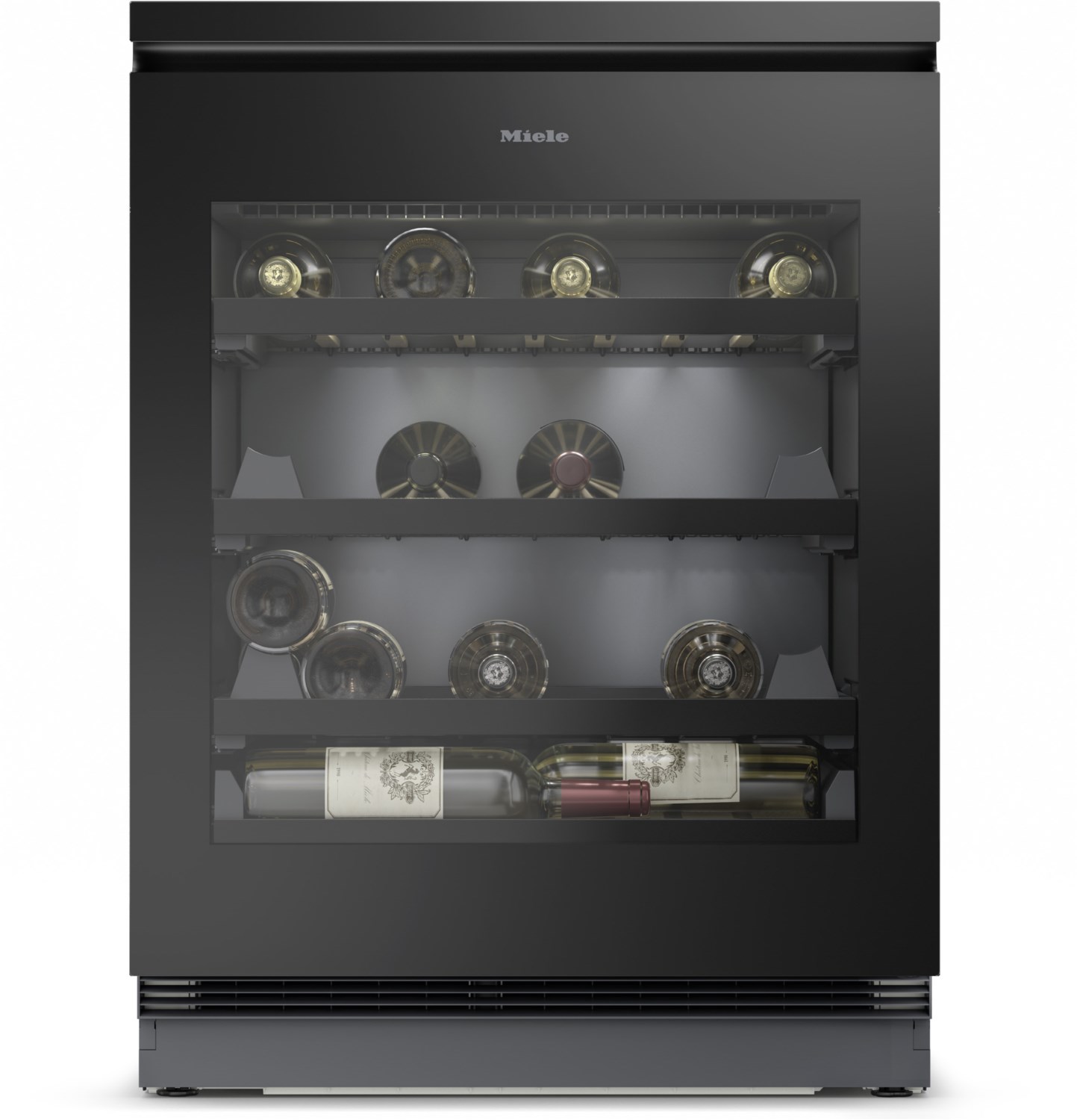 KWTUS 7054 F Unterbau-Weintemperierschrank obsidianschwarz