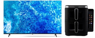 65US4301X 165 cm (65") LCD-TV mit LED-Technik schwarz inkl. TFN-A2811TBRAX Heißluft-Fritteuse
