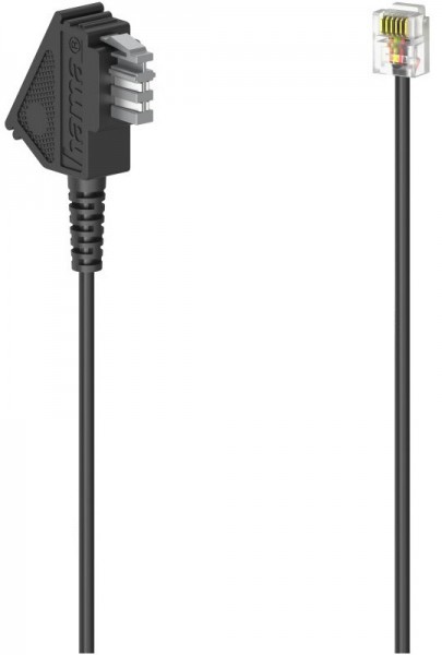 Anschlusskabel (6m) TAE-N-Stecker>Modular-Stecker 6p6c schwarz