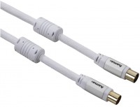 Koax-Stecker - Koax-Kupplung (2m) weiss
