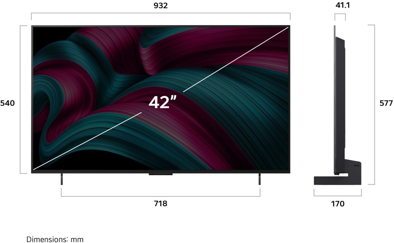 OLED42C58LA 106 cm (42") OLED evo AI TV