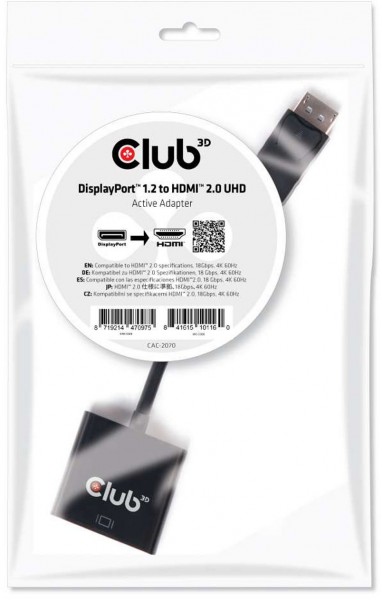 DP St. > HDMI 2.0 Bu. 4K Adapter aktiv