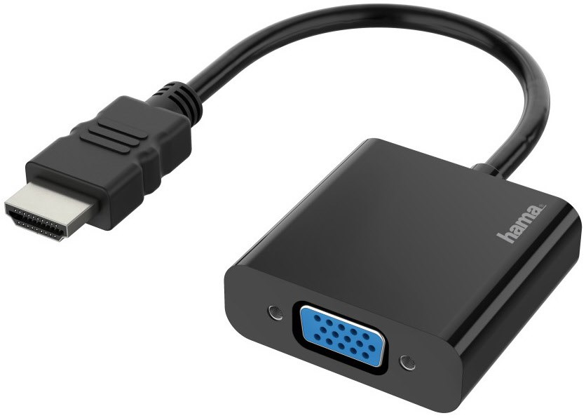 HDMI auf VGA Adapter Konverter mit 3,5-mm-Audio-Klinke schwarz