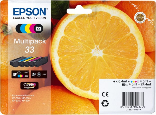 33 Claria Premium Multipack 5-farbig