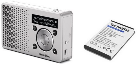 Image of DigitRadio 1 inkl. Ersatz-Akku Taschenradio silber