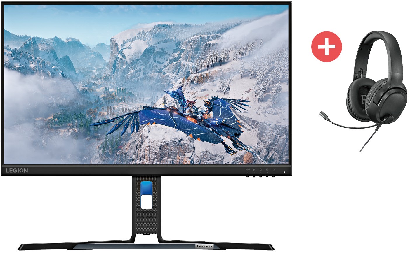 Image of Legion R24e 61 cm (24") Gaming Monitor + Dein Geschenk: Lenovo H110 Gaming Headset