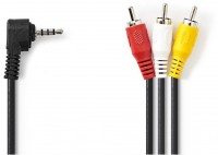 CVGP22400BK10 3,5 mm AV-Kabel (1m) 3,5-mm-AV-Stecker>3x Cinch-Stecker schwarz