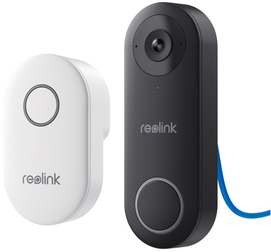 Reolink D340P - 2K+ PoE Video Doorbell mit Chime - Schwarz