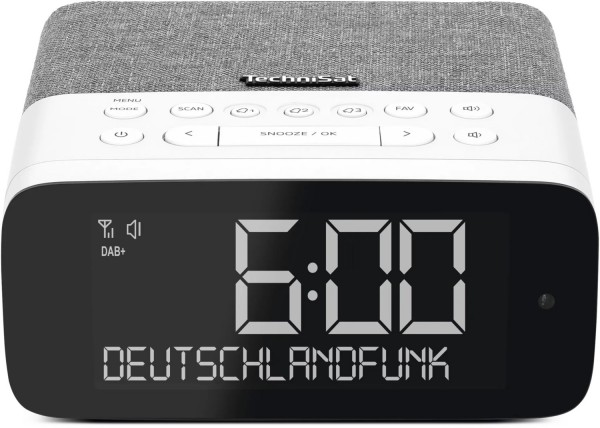 DigitRadio 52 ASA DAB/DAB+ Uhrenradio grau/weiß