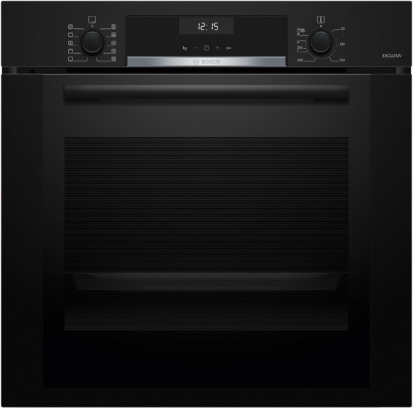 HBG337AB3 Einbaubackofen schwarz, 71 l, Pizza-Stufe, schnelles Vorheizen, 59,4 cm breit, A+, Serie 6