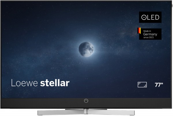 stellar 77 dr+ (VIDAA OS) 195 cm (77") OLED-TV alu black/black, 4K Ultra HD, Smart-TV, 144 Hz, Sprachsteuerung