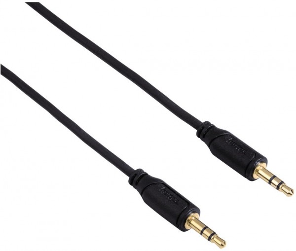 3,5mm-Klinkenkabel Flexi Slim 0,75m Audiokabel schwarz