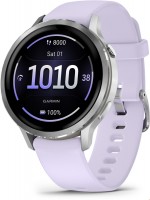 Venu® 4 (41mm) Fitness-Smartwatch mit Silikon-Armband (18mm) grau/silber/lavendelblau