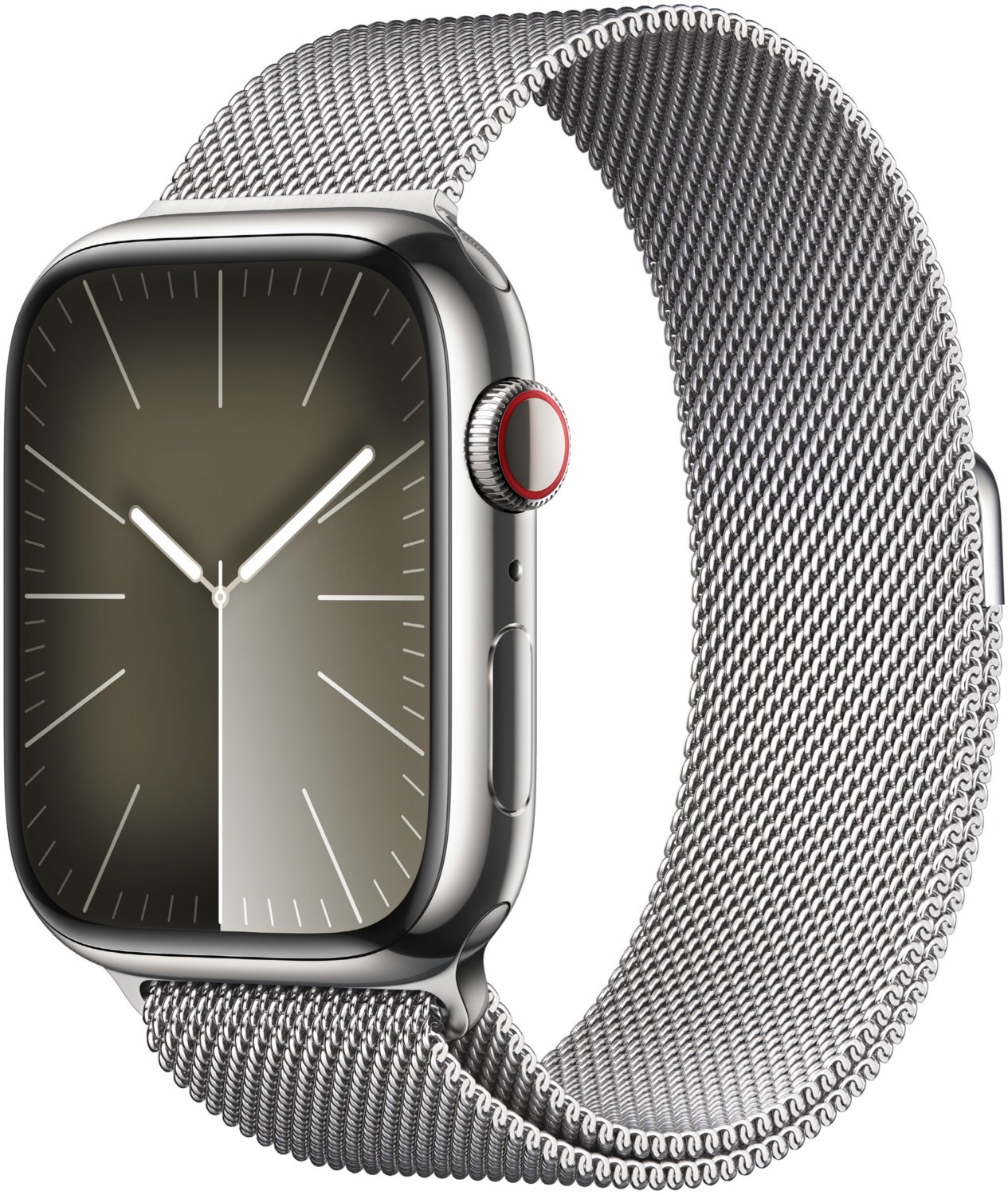 Watch Series 9 (45mm) GPS+4G Smartwatch Edelstahl mit Milanaise Armband silber/silber