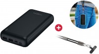 PB212 Powerbank (30.000mAh) schwarz + Dein Geschenk: ANSMANN Lanyard USB Type-C Kabel (1,2m) schwarz