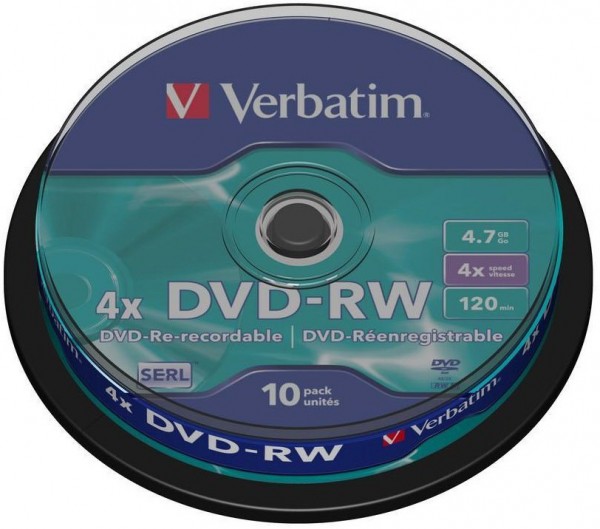 DVD-RW SERL 4x 4.7GB (10er Spindel)