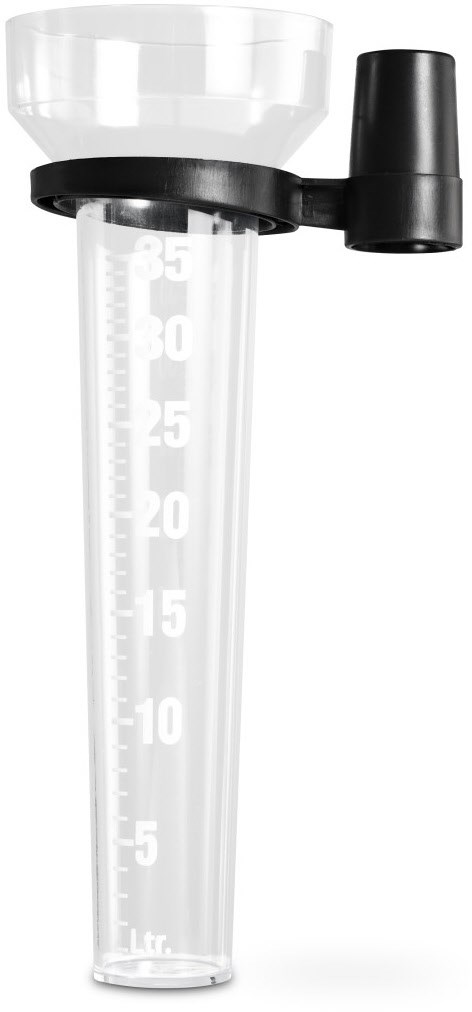 Regenmesser mit Halter transparent