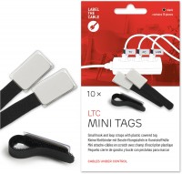 Kabel Tags Mini Klettbinder (10Stk) schwarz