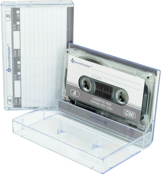 MC90 Audio-Leercassette transparent
