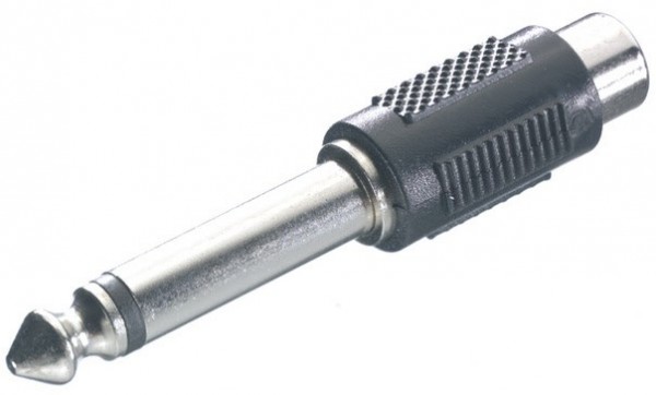 46/05 04 Klinken-/Cinchadapter 6,3mm Stecker Cinchbuchse