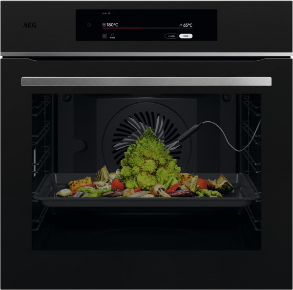 TT9PB83FAT Einbaubackofen matt black, 71 l, Pizza-Stufe, Dörren, schnelles Vorheizen, Hefeteig-Gärstufe, Brotback-Stufe, WLAN