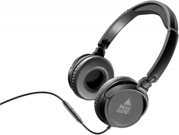 60753 Headphone (3,5mm Klinke) On-Ear Kopfhörer schwarz