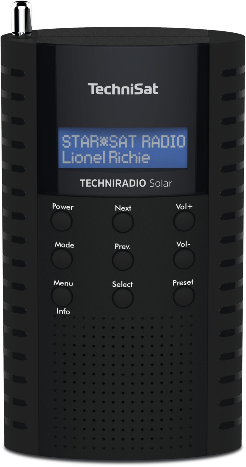 TechniRadio Solar Taschenradio schwarz