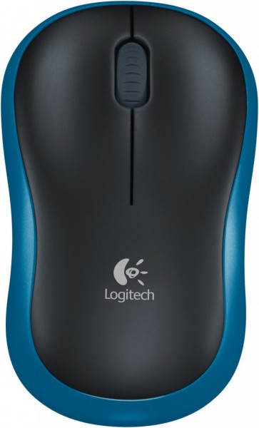Logitech M185 schwarz/blau Kabellose Maus | EURONICS