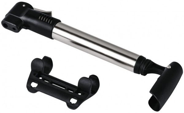 Fahrrad Miniluftpumpe silber/schwarz