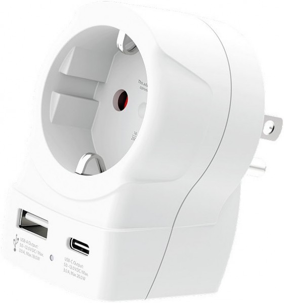 Europe > USA USB-Reiseadapter
