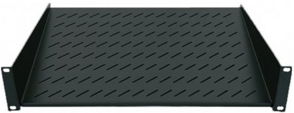 Fachboden 1HE (483x150 mm) bis 25kg, Frontmontage schwarz